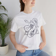 Unisex Jersey Short Sleeve Tee - Mystic Snake and Rose Design