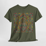 Trippy Nature Unisex Heavy Cotton Tee - Colorful Psychedelic Design