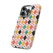 Colorful Playing Card Pattern Tough Case for iPhone