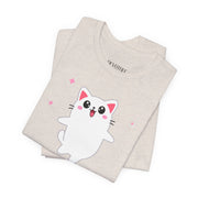 Cute Cat Devotion Unisex Short Sleeve Tee - Fun & Playful T-Shirt for Cat Lovers