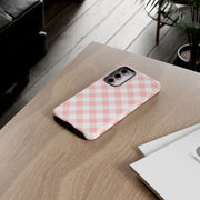 Stylish Pink Plaid Samsung Galaxy Tough Case for Smartphones