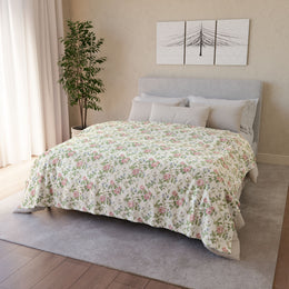 Floral Cozy Polyester Blanket - Soft Floral Design for Home Decor