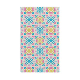 Colorful Floral Pattern Hand Towel - Vibrant Kitchen or Bathroom Décor