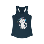 Cute Cat Music Racerback Tank Top for Women