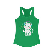 Cute Cat Music Racerback Tank Top for Women