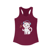 Cute Cat Music Racerback Tank Top for Women