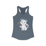 Cute Cat Music Racerback Tank Top for Women