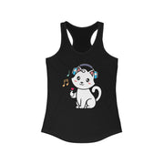 Cute Cat Music Racerback Tank Top for Women