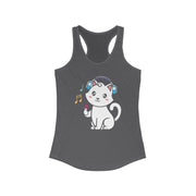 Cute Cat Music Racerback Tank Top for Women