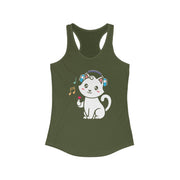 Cute Cat Music Racerback Tank Top for Women