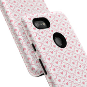 Pink Heart Pattern Google Pixel Tough Case - Stylish and Durable Phone Cover