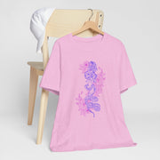 Bohemian Floral Snake Unisex Tee - Soft Pastel Color Shirt for Nature Lovers