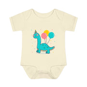 Cute Dinosaur Birthday Bodysuit for Infants - Fun Baby Clothes with Balloons