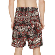 Bold Dragon Graphic Men’s Sports Shorts - Perfect for Gym and Outdoors