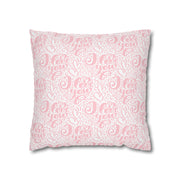 Inspirational Love Pillowcase - Soft Spun Polyester Square Cushion with Heart Design