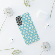Floral Tough Samsung Galaxy Phone Case - Daisy Design for Summer Vibes