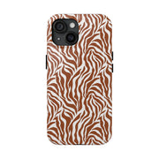 Stylish Zebra Print Tough Phone Case - Durable Protection & Trendy Design