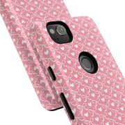 Pink Heart Pattern Tough Google Pixel Phone Case - Cute and Durable Protection