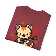 Cute Cat Guitar Unisex T-Shirt | Fun & Playful Design for Music Lovers