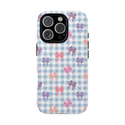 Cute Bow Pattern iPhone Case - Tough Cases for Girls & Women