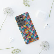 Colorful Cat Pattern Samsung Phone Case - Tough Cases for Cat Lovers