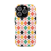 Colorful Playing Card Pattern Tough Case for iPhone