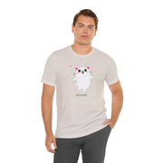 Cute Cat Devotion Unisex Short Sleeve Tee - Fun & Playful T-Shirt for Cat Lovers