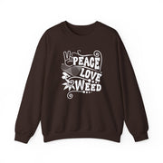 Peace Love Weed Unisex Crewneck Sweatshirt