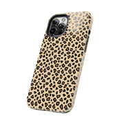 Leopard Print Tough Phone Case - Stylish Protection for Your Device