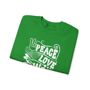 Peace Love Weed Unisex Crewneck Sweatshirt