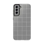 Chic Houndstooth Tough Phone Case - Stylish and Durable Protection