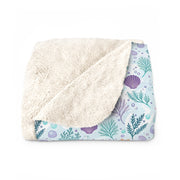 Cozy Floral Sherpa Fleece Blanket - Perfect for Snuggling on Chilly Nights