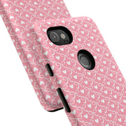 Pink Heart Pattern Tough Google Pixel Phone Case - Cute and Durable Protection