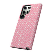 Cute Patterned Samsung Galaxy Phone Case - Tough Cases with Pink Hearts