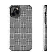 Chic Houndstooth Tough Phone Case - Stylish and Durable Protection