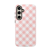 Stylish Pink Plaid Samsung Galaxy Tough Case for Smartphones