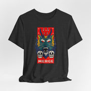 Merge Graphic Unisex Tee - Edgy Skull & Dragon Design