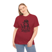 Devotree Unisex Heavy Cotton Tee - Edgy Tattooed Woman Design