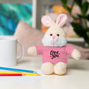 Cute Stuffed Animal with 'Love You' Tee - Perfect Gift for Kids and Beloved Ones