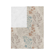 Elegant Floral Velveteen Microfiber Blanket for Cozy Living