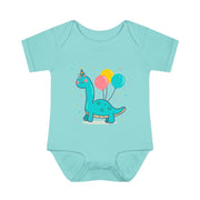Cute Dinosaur Birthday Bodysuit for Infants - Fun Baby Clothes with Balloons