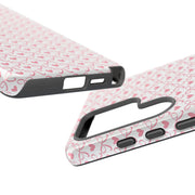 Stylish Samsung Galaxy Phone Case with Pink Ribbon Design