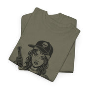 Devotree Unisex Heavy Cotton Tee - Edgy Tattooed Woman Design