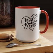 Best Grandma Ever Accent Coffee Mug - Perfect Gift for Mother's Day and Grandparent Celebrations