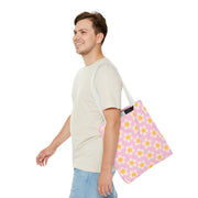 Cute Daisy Print Tote Bag for Spring Outings
