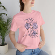 Botanical Snake Unisex Tee - Nature-Inspired Graphic Shirt