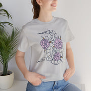 Floral Snake Unisex Jersey Tee - Stylish Graphic T-Shirt for Nature Lovers