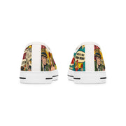Comic Book Style Women's Low Top Sneakers - Unique Graphic Sneakers for Casual Fashion