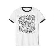 Music Vibes Unisex Cotton Ringer T-Shirt - Retro Graphic Tee for Music Lovers