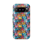 Colorful Cat Google Pixel Phone Case - Tough Cases for Pet Lovers